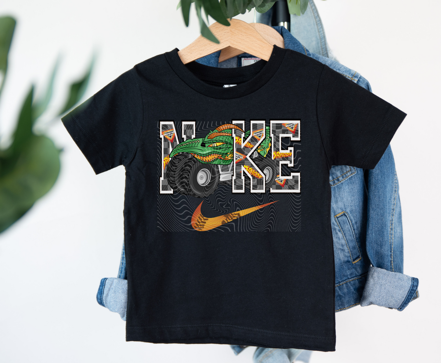 Dragon Truck Checkmark DTF Print