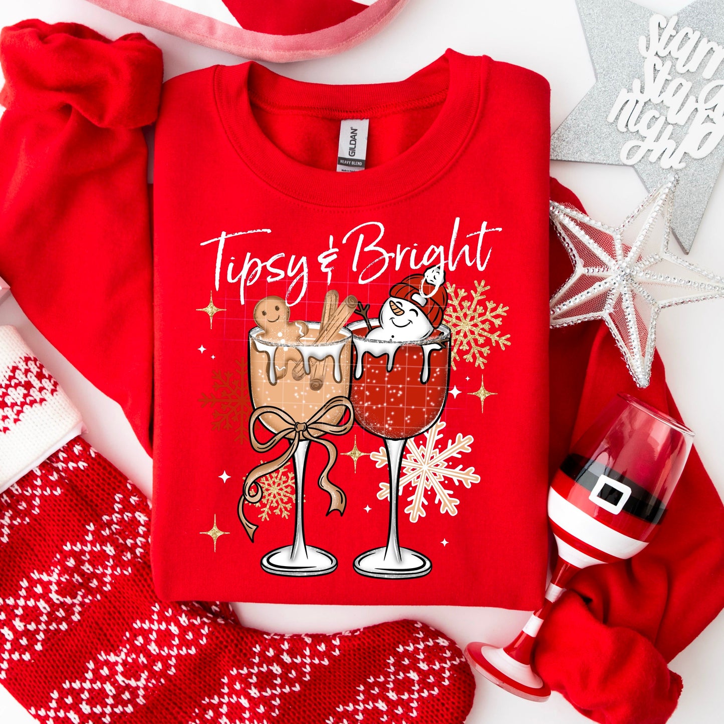 Tipsy & Bright Wine DTF Prints