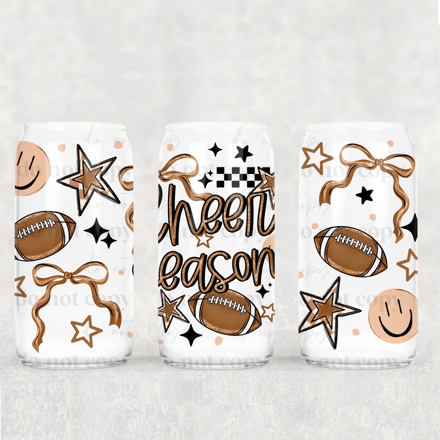 Cheer Season 16 oz Glass Wrap