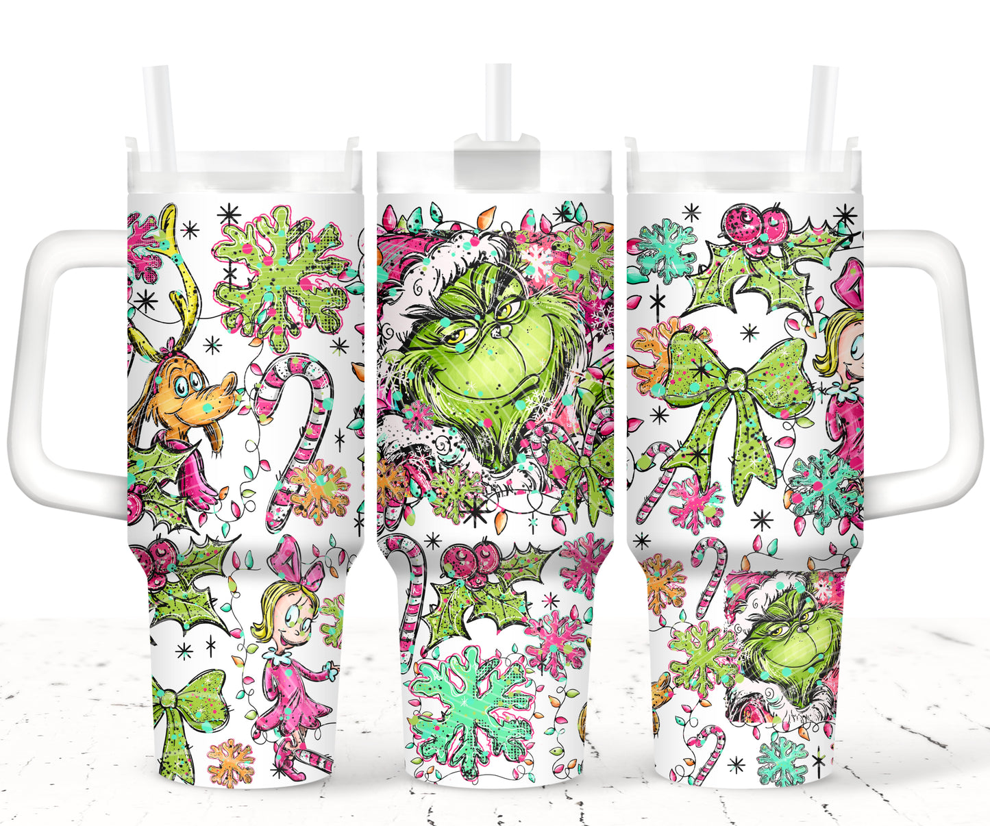 Mr Green Christmas 40 oz Tumbler Print