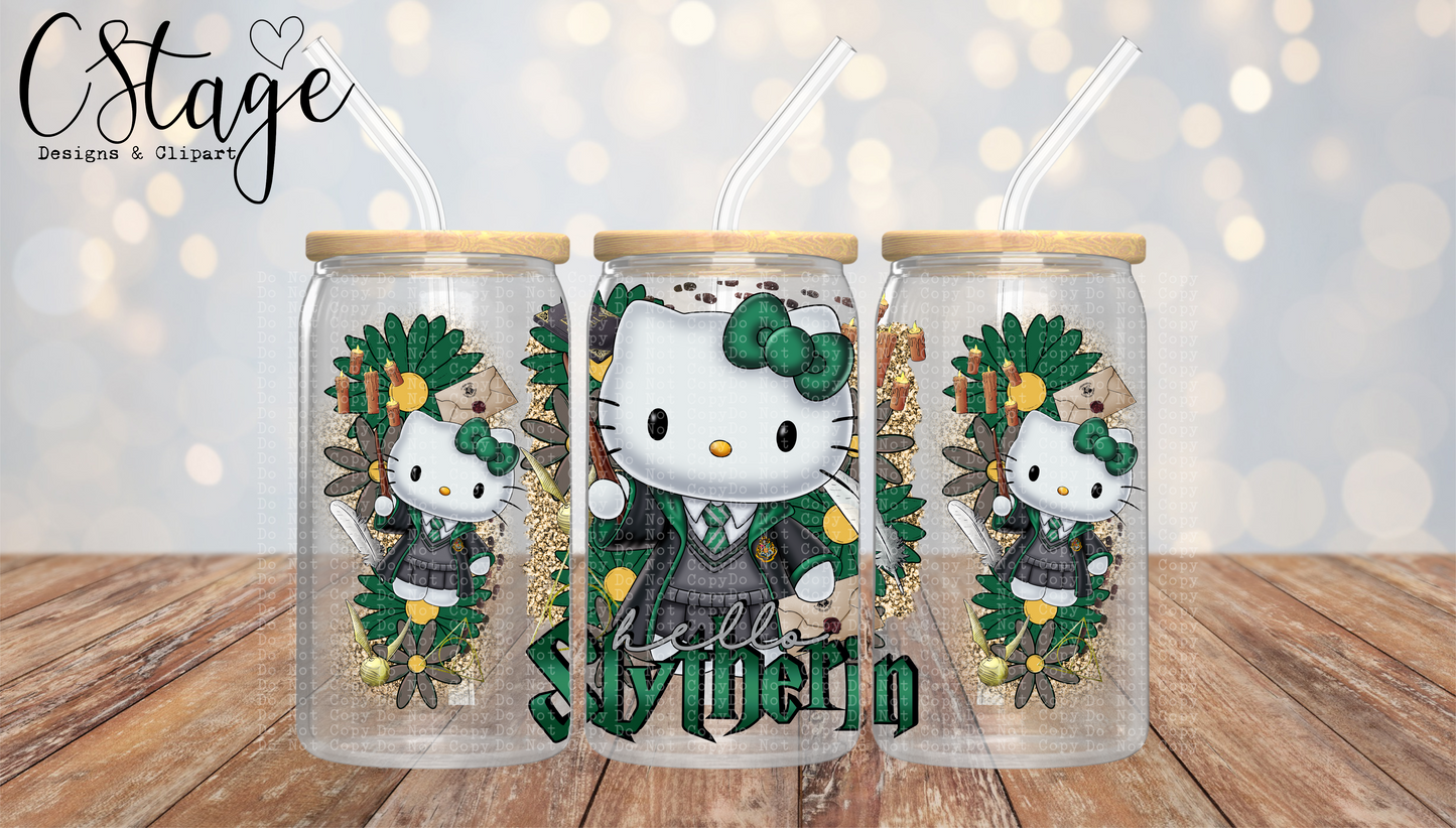Hello Slytherin 16 oz Glass Can Wrap