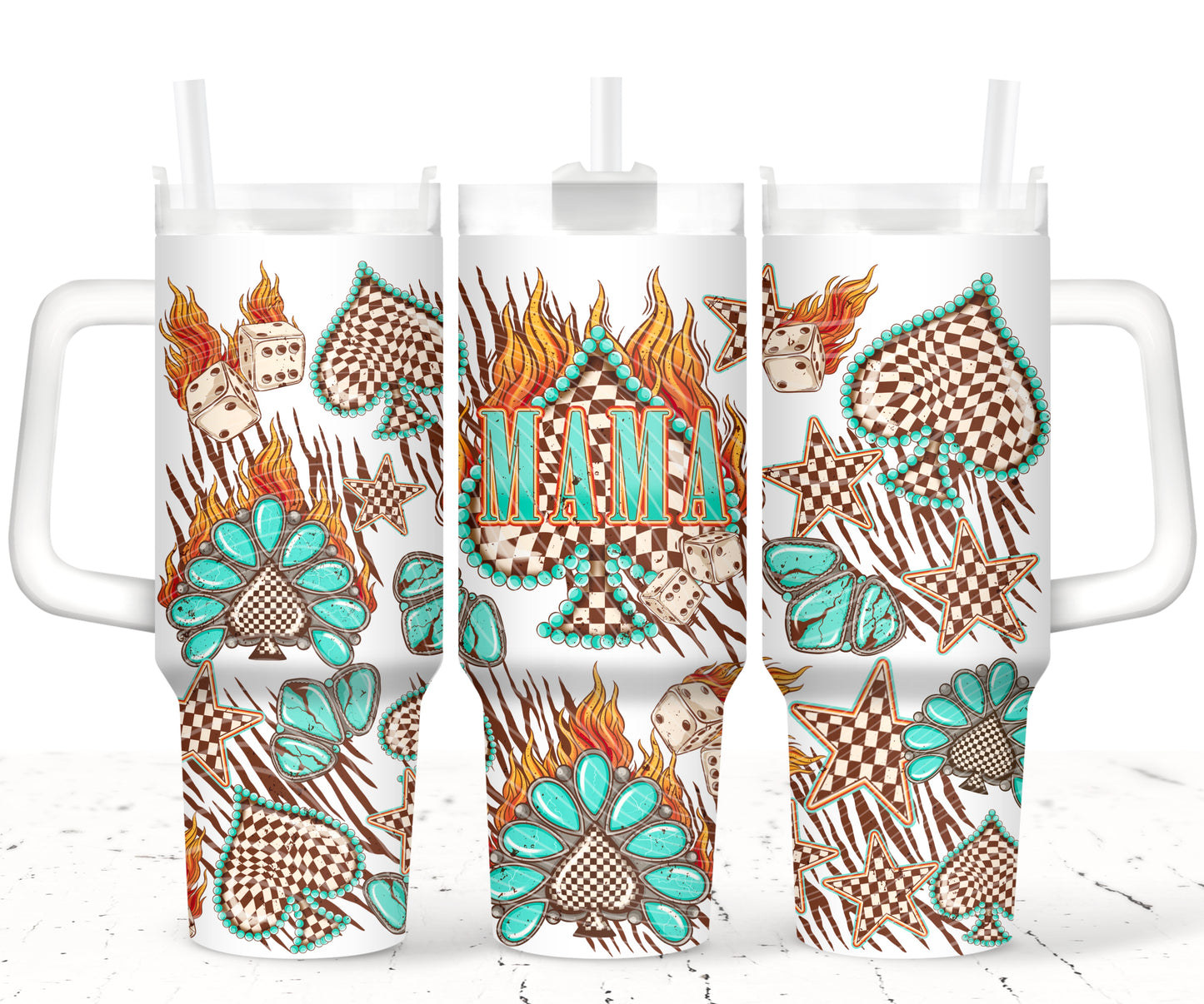 Mama Spades 40 oz Tumbler Prints