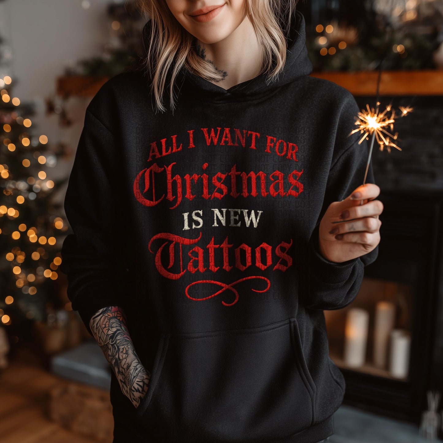 New Tattoos For Christmas DTF Print