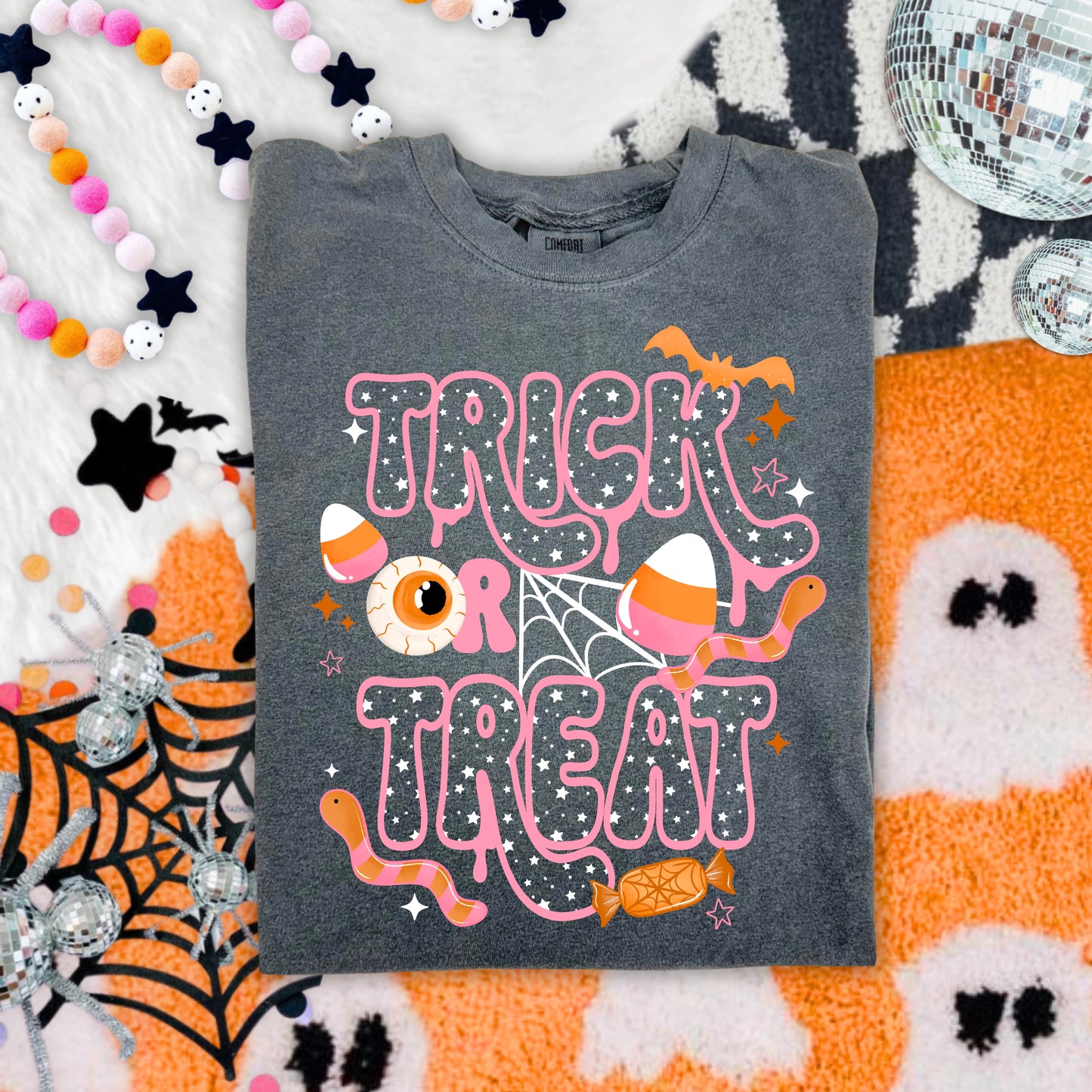 Trick Or Treat (Orange & Pink) DTF Print