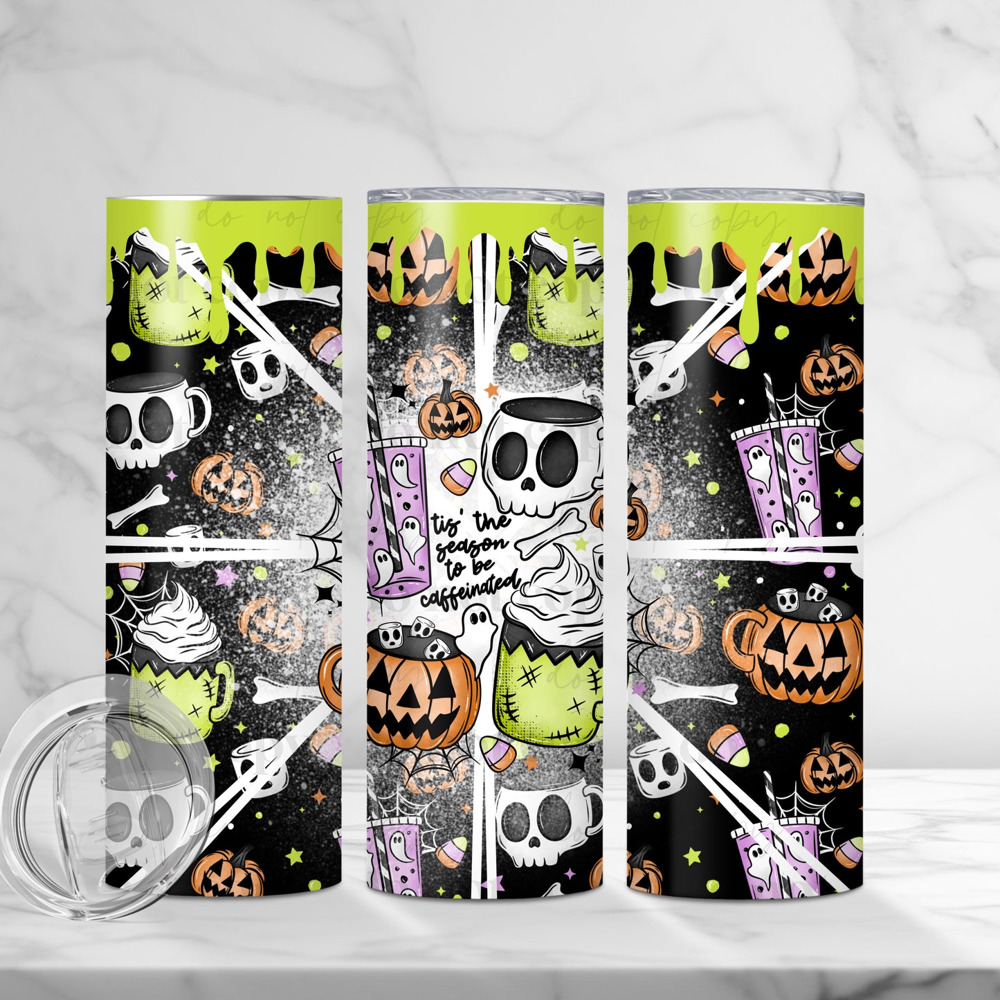 Tis The Season To Be Caffeinated Tumbler Wrap