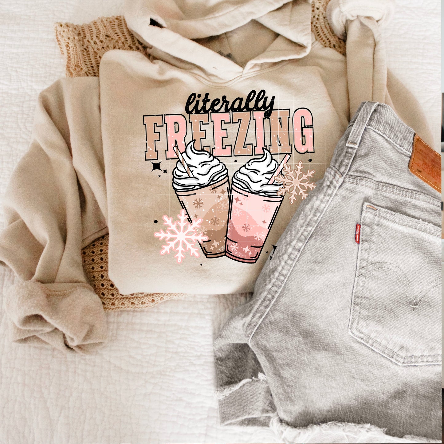 Literally Freezing Coffee DTF Print