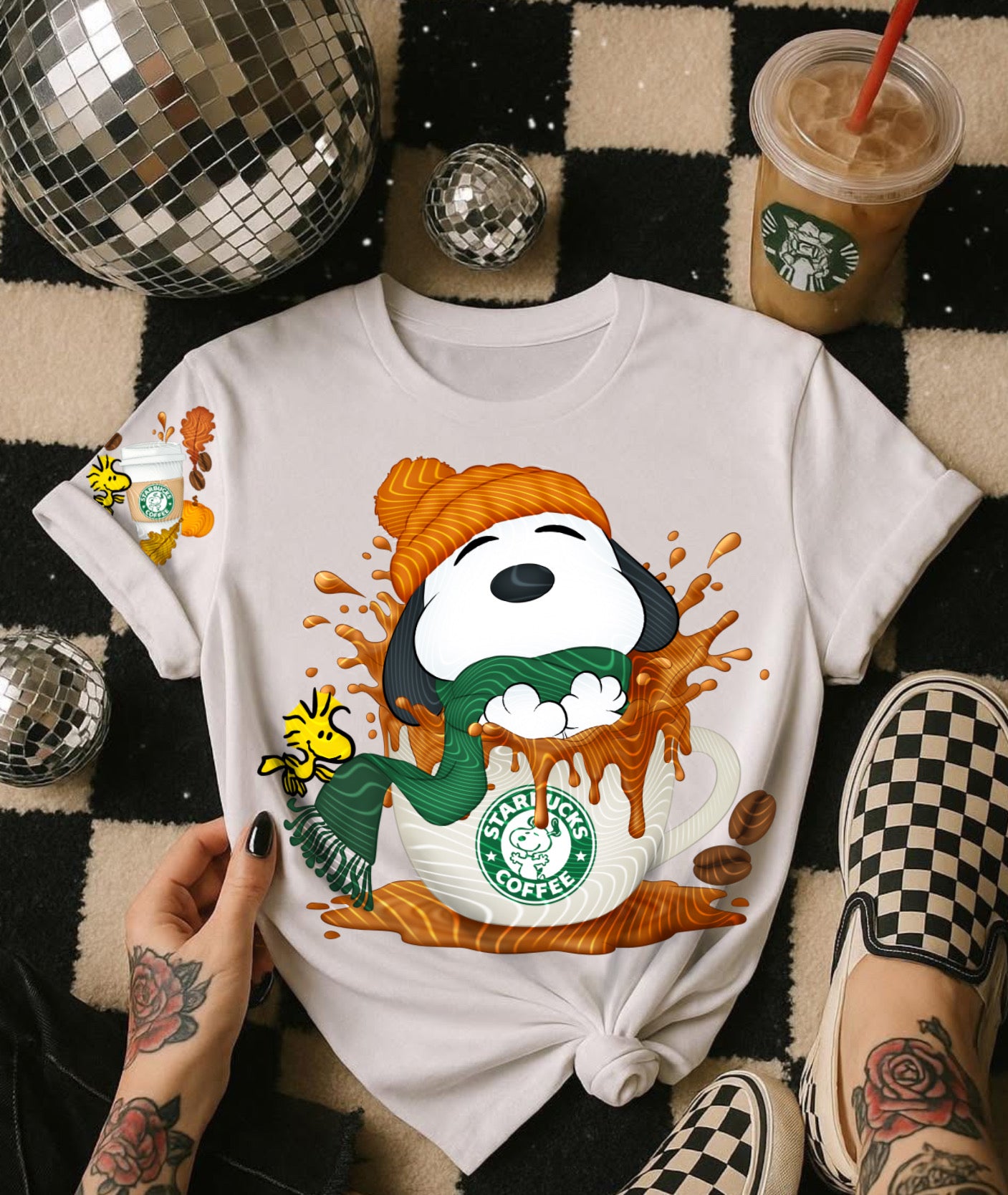Sbux Snoopy Coffee DTF Print