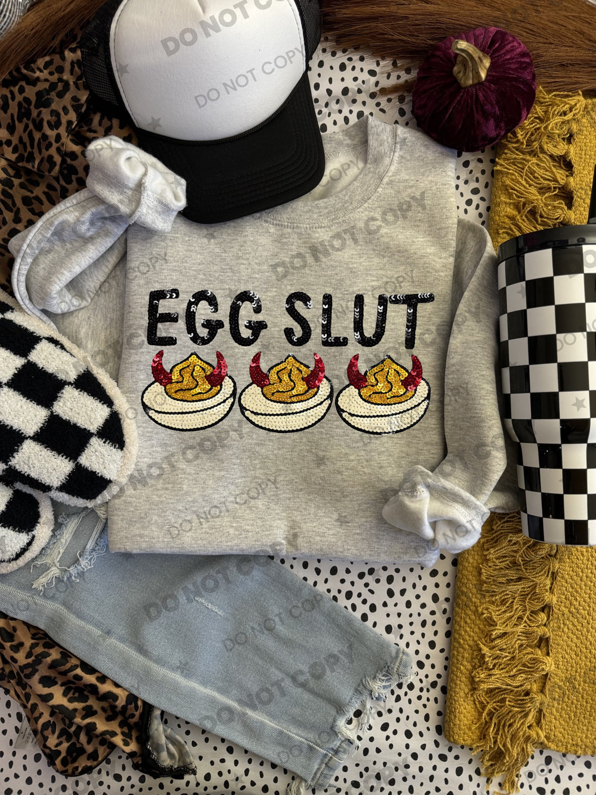 Egg Slut (Faux Sequin) DTF Print