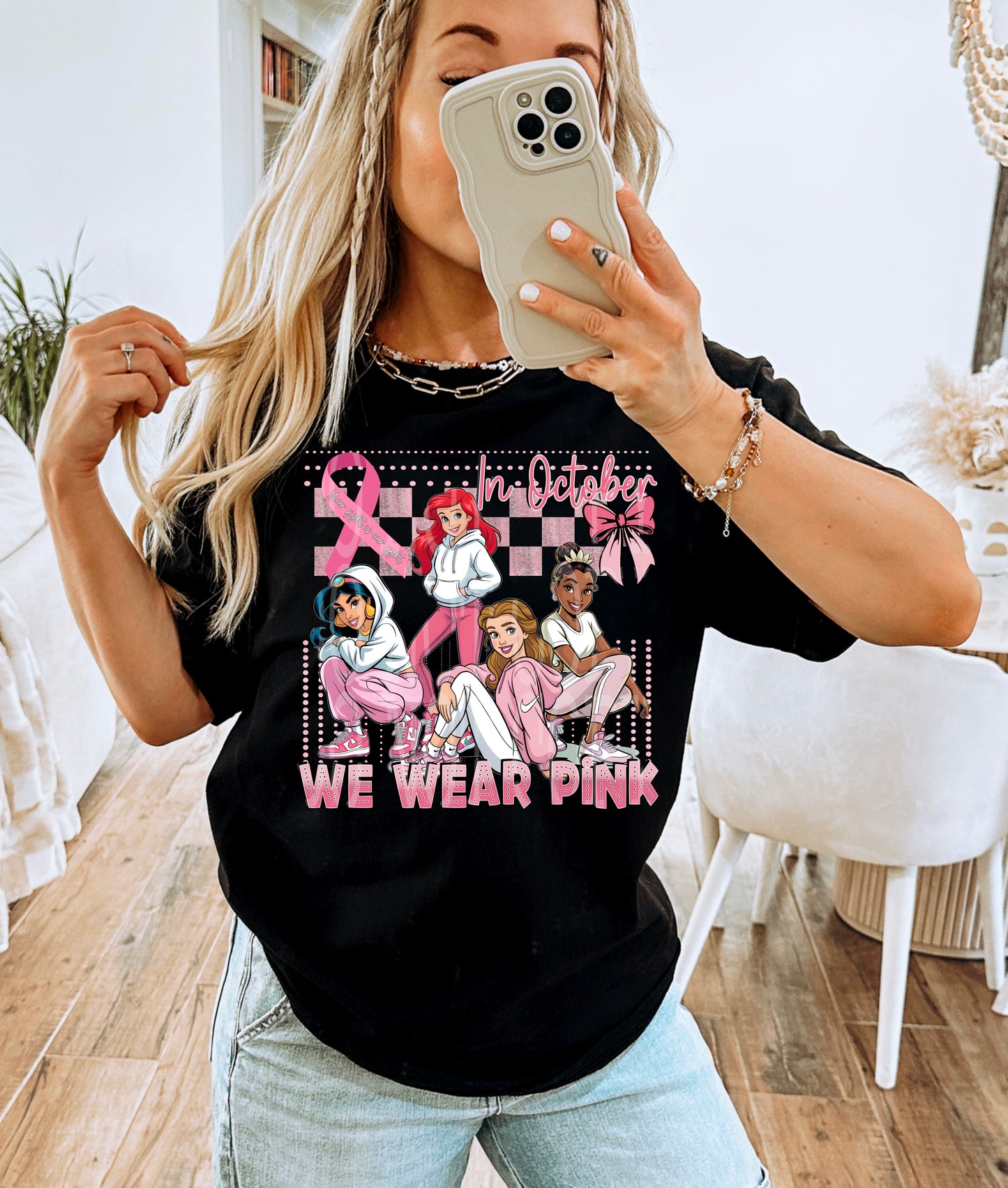 In October We Wear Pink DTF Prints