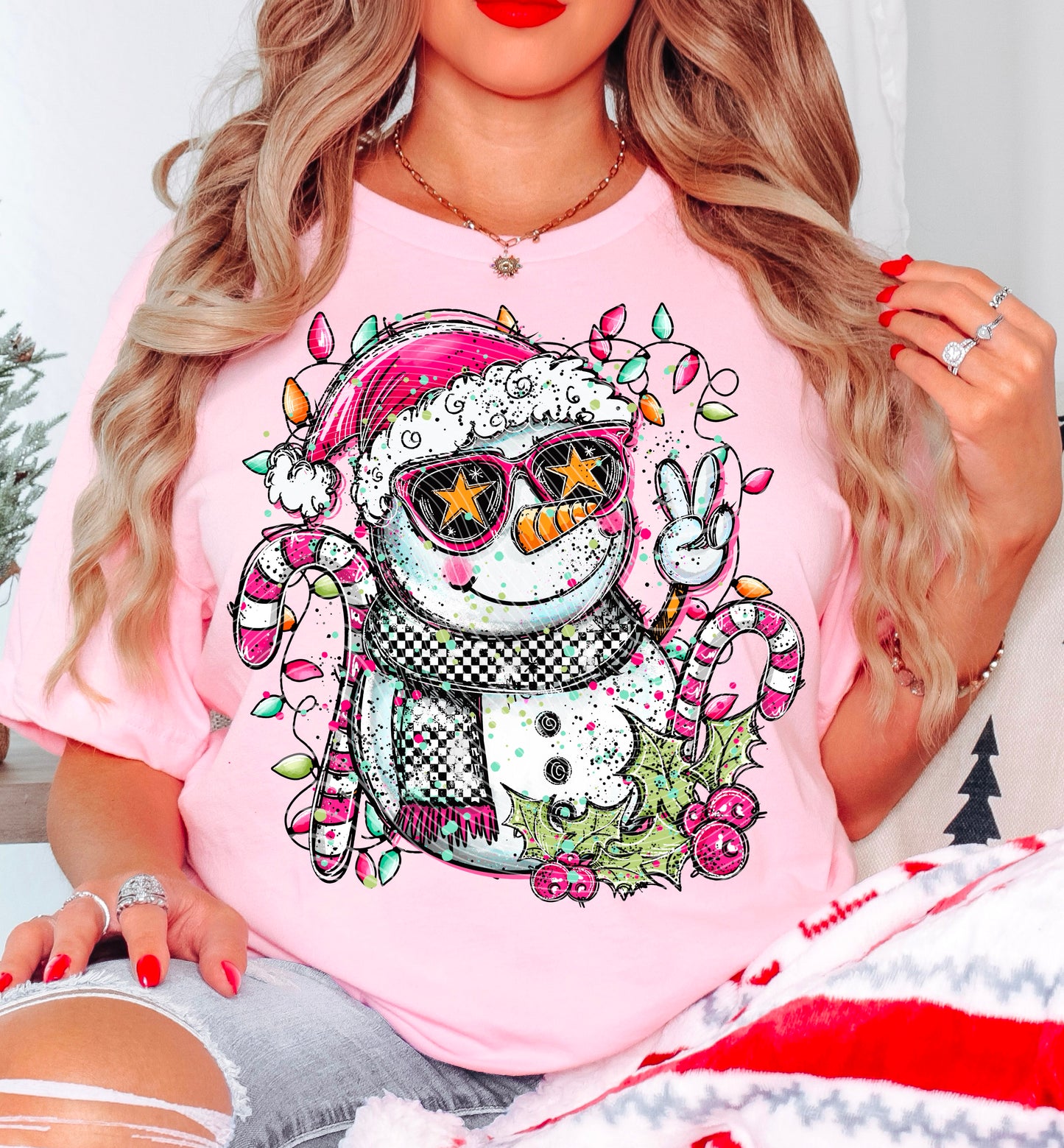 Doodle Snowman DTF Prints