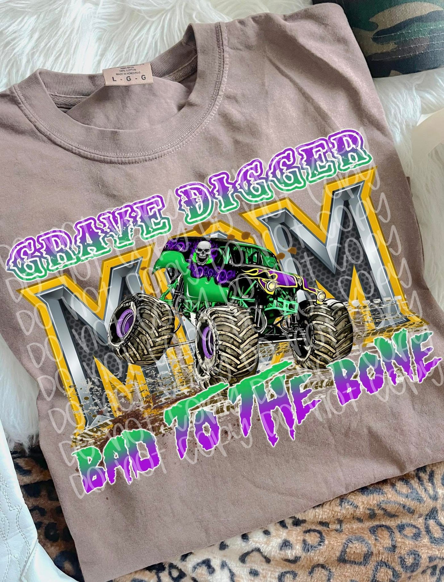 Grave Digger Mom DTF Prints