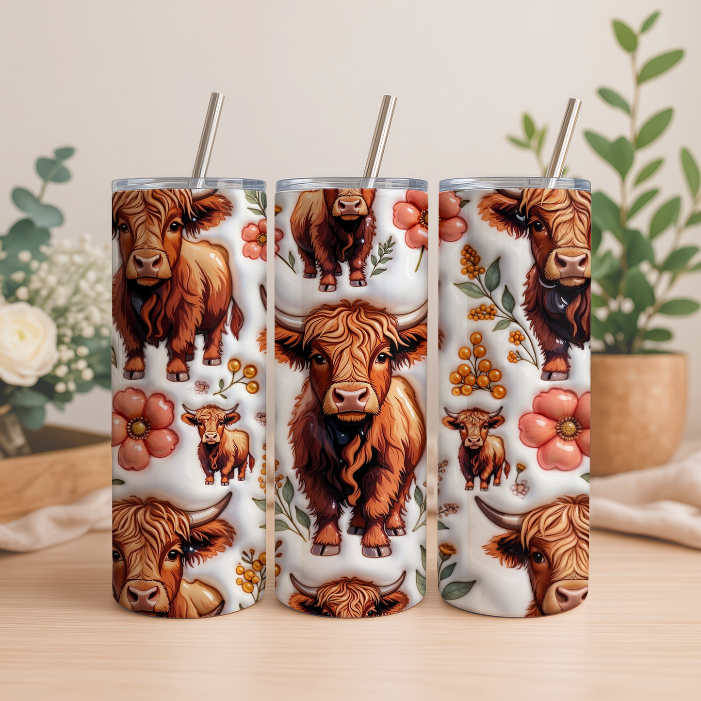 Boho Highlands Tumbler Wrap