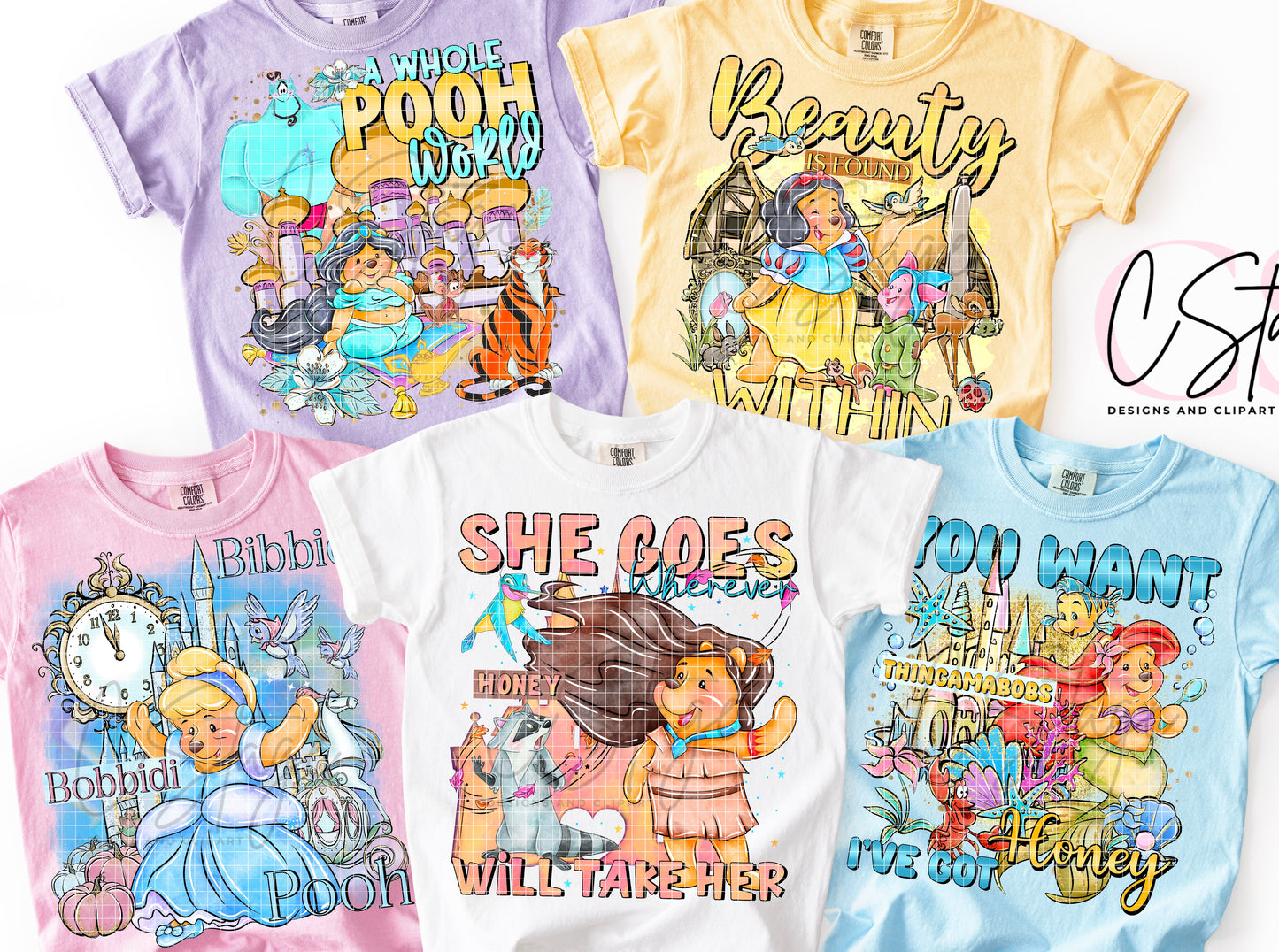 A Whole Pooh World DTF Print