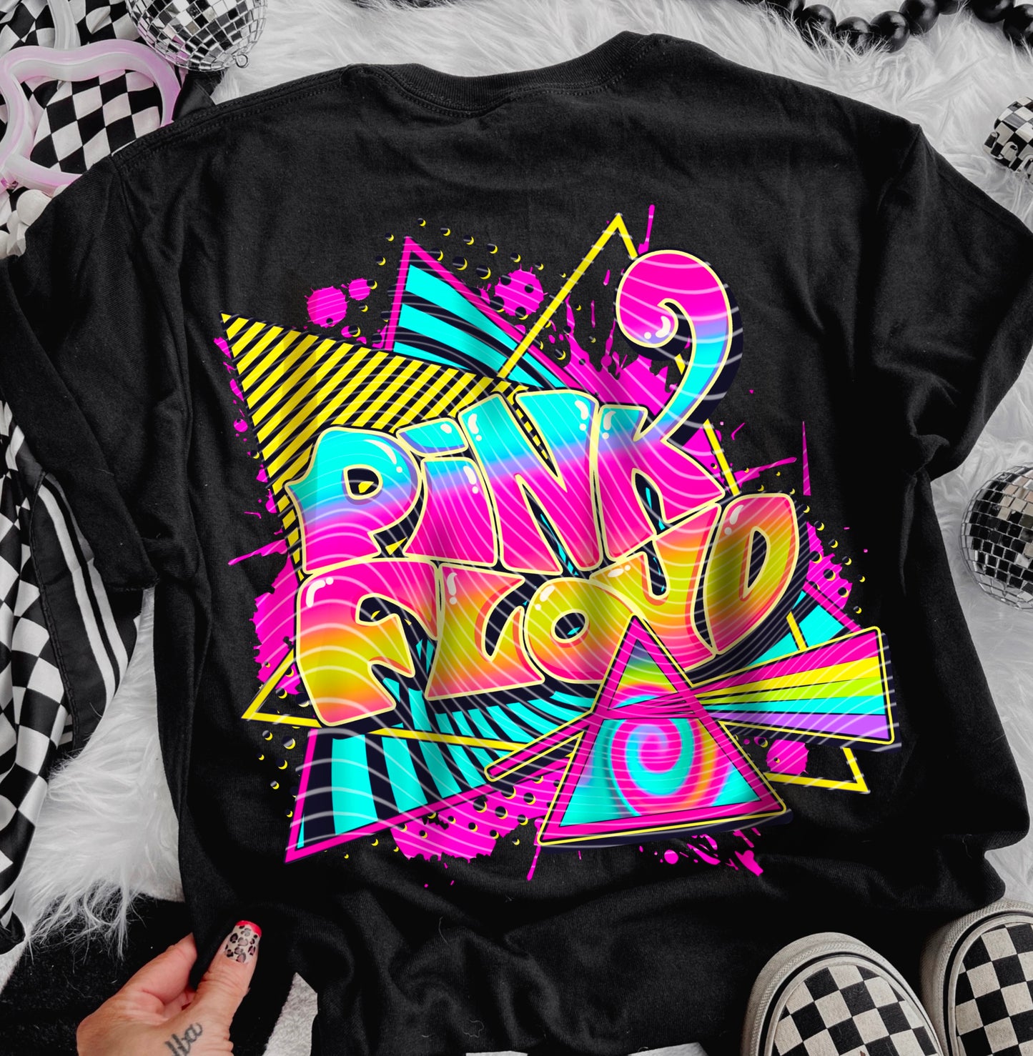 Pink Floyd Neon DTF Prints