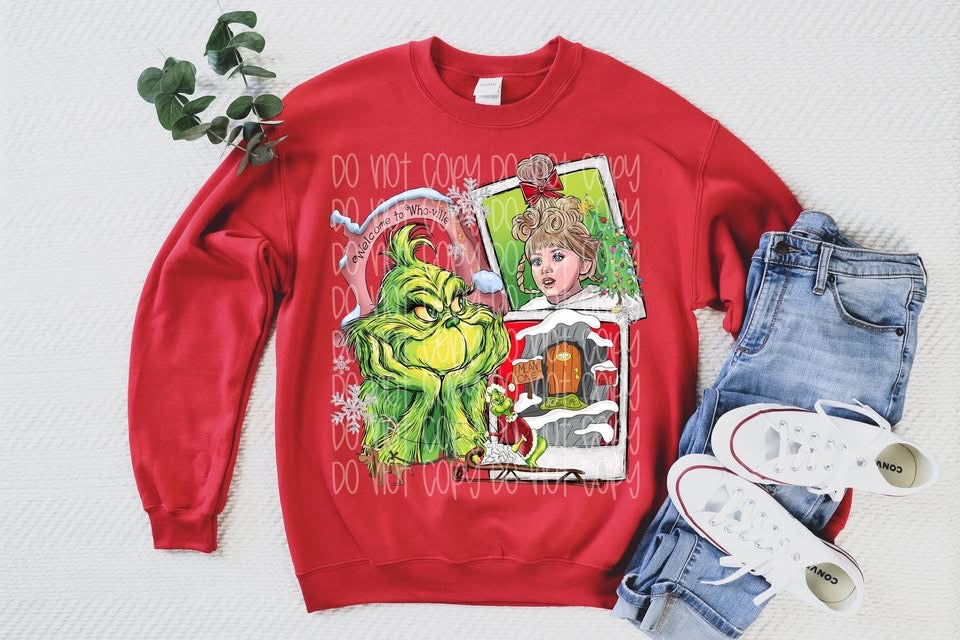 Grinchy Polaroid DTF Prints