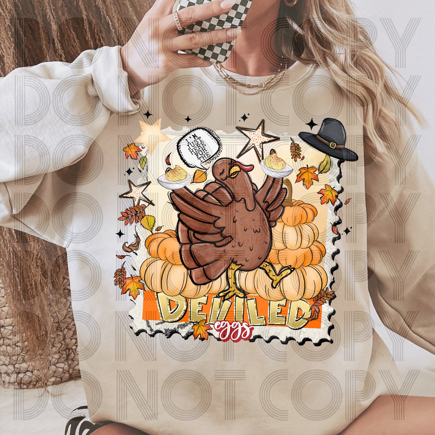 Thanksgiving Deviled Eggs Stamp DTF Prints