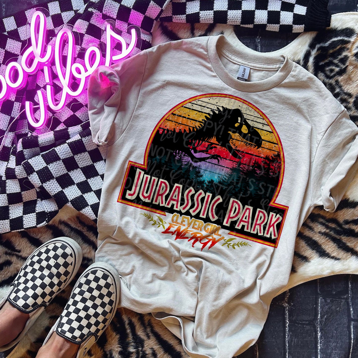 Dinosaur Clever Girl Energy DTF Prints