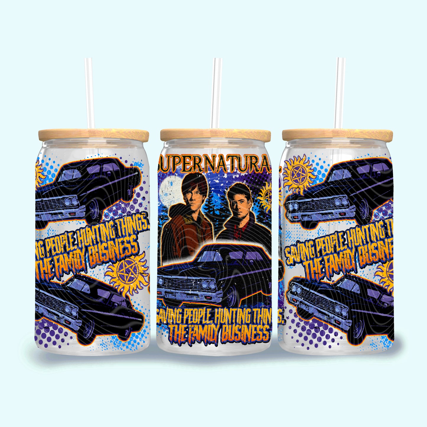 Supernatural 16 oz Glass Wraps