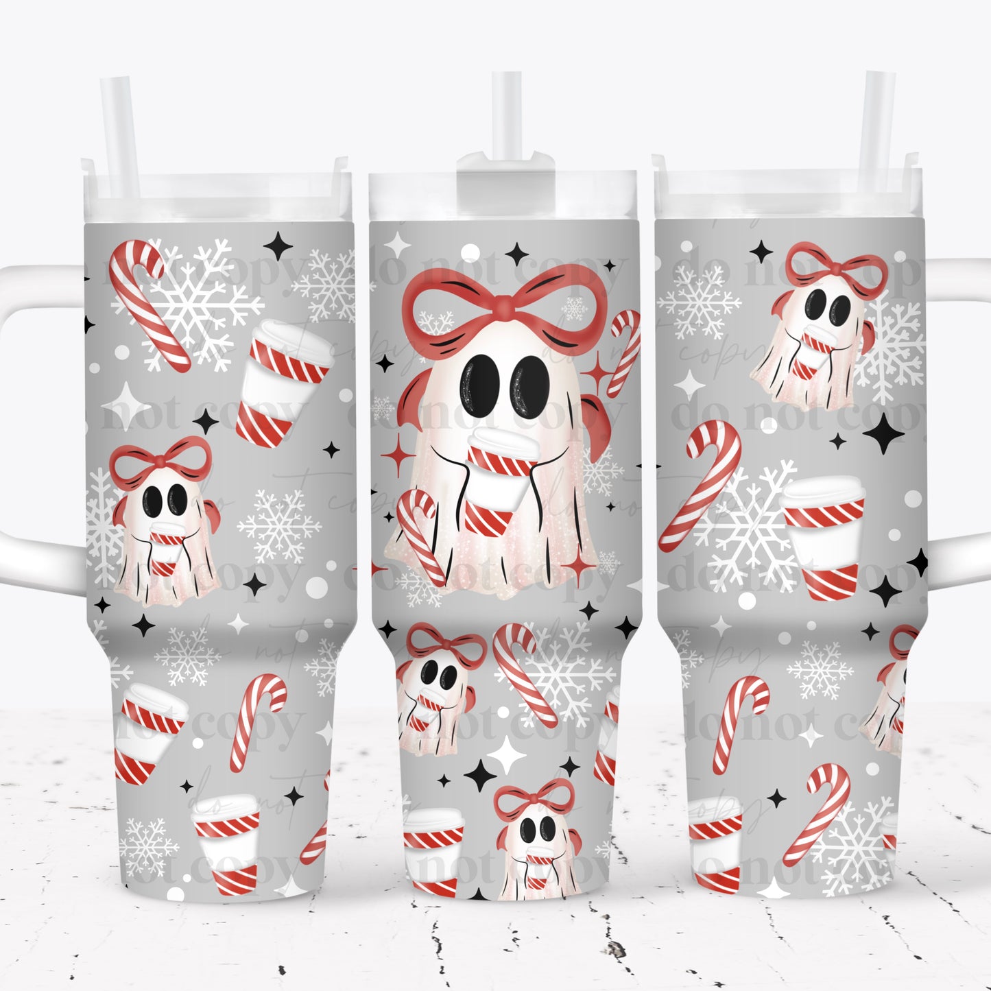 Christmas Coffee Ghostie 40 oz Tumbler Print