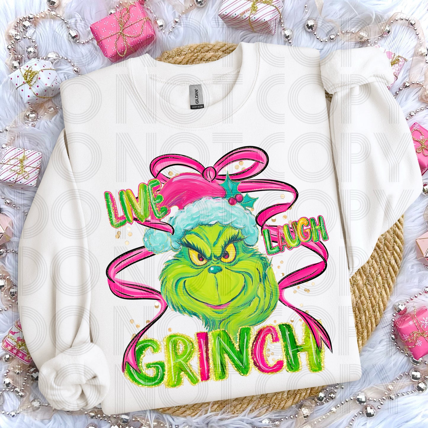 Live Laugh Grinch DTF Prints