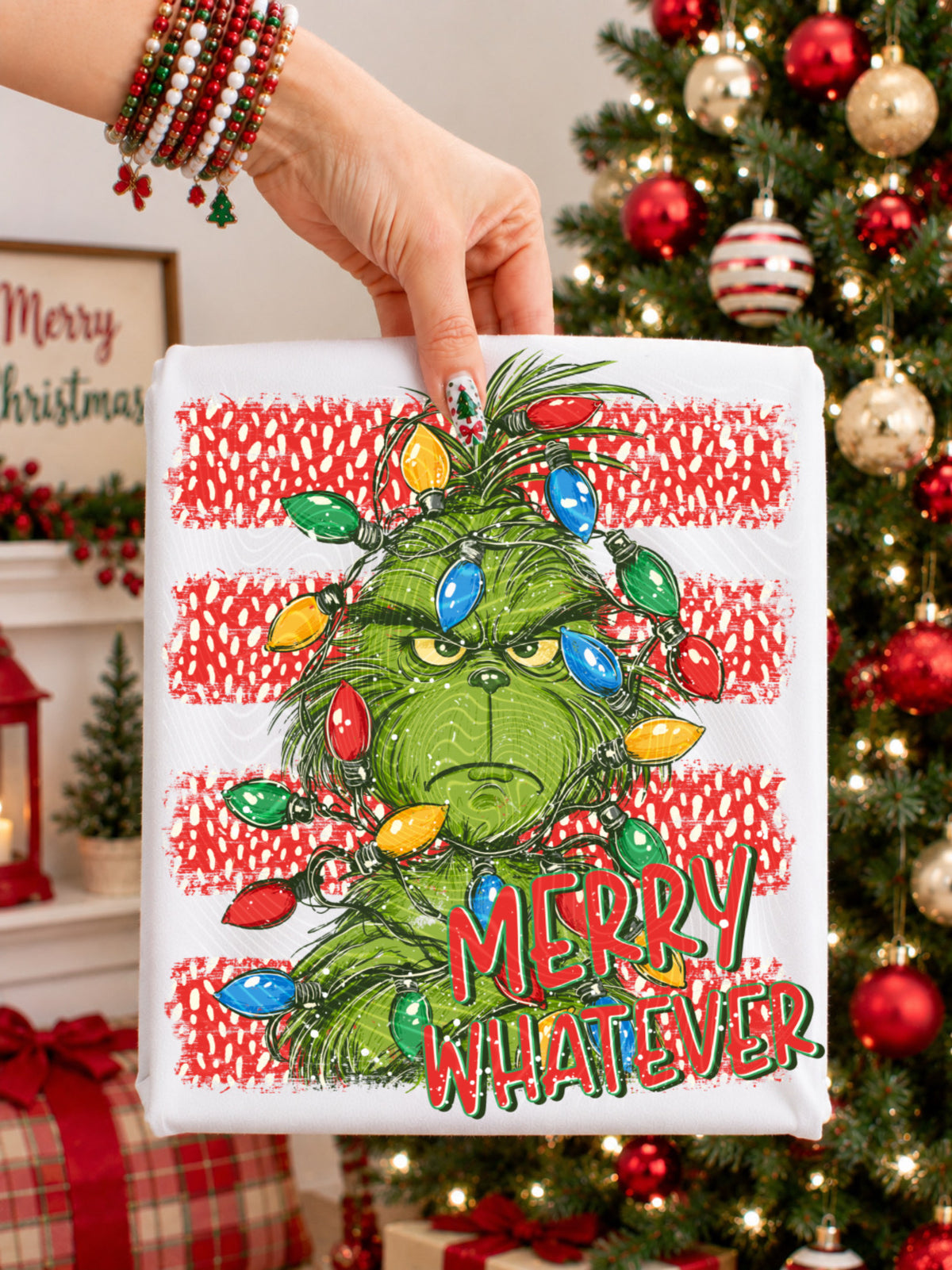 Grinch Merry Whatever DTF Print