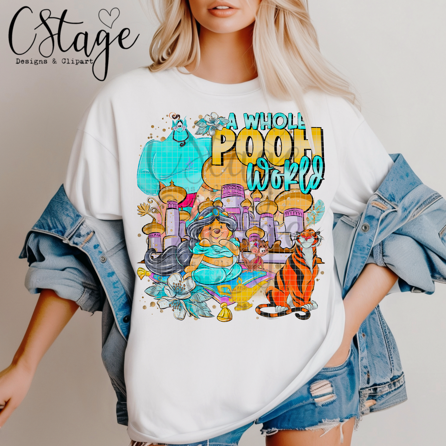 A Whole Pooh World DTF Print