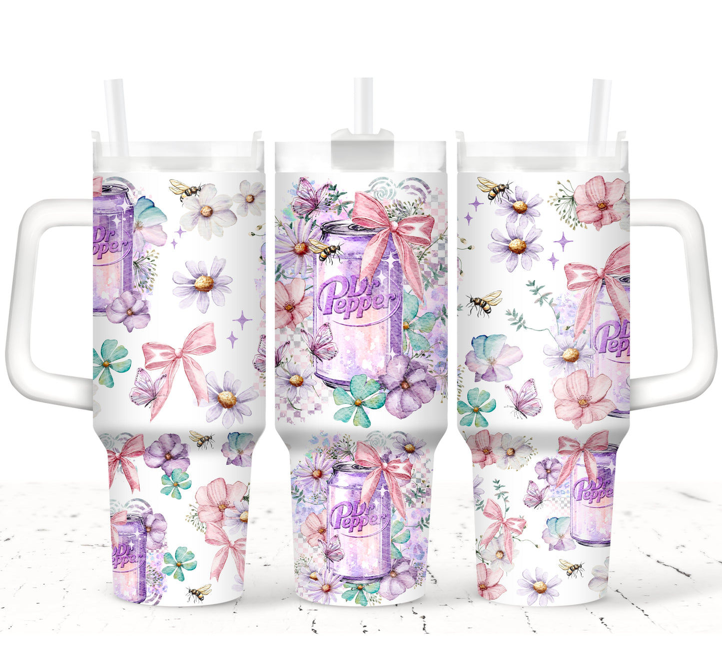 Watercolor DPepper 40 oz Tumbler Print