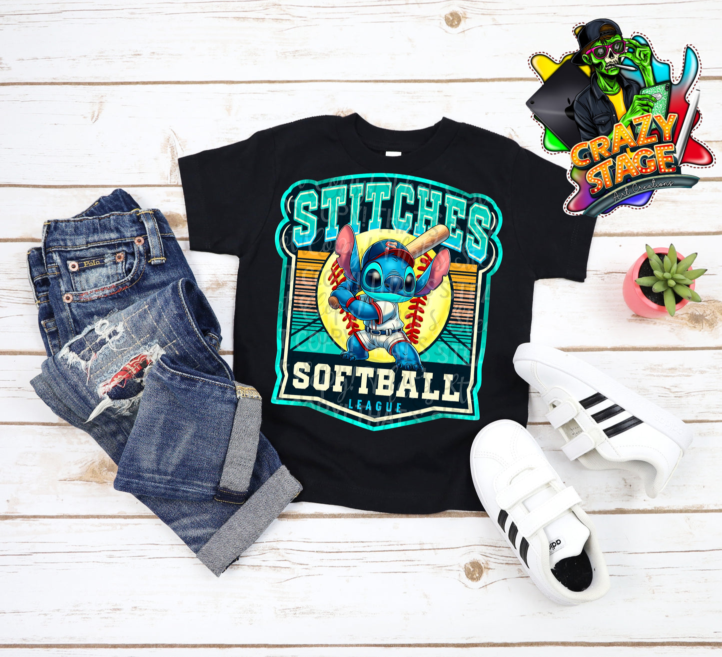 Stitchs Softball Leaque DTF Prints
