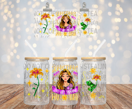 Letting My Hair Down 16 oz Glass Can Wraps