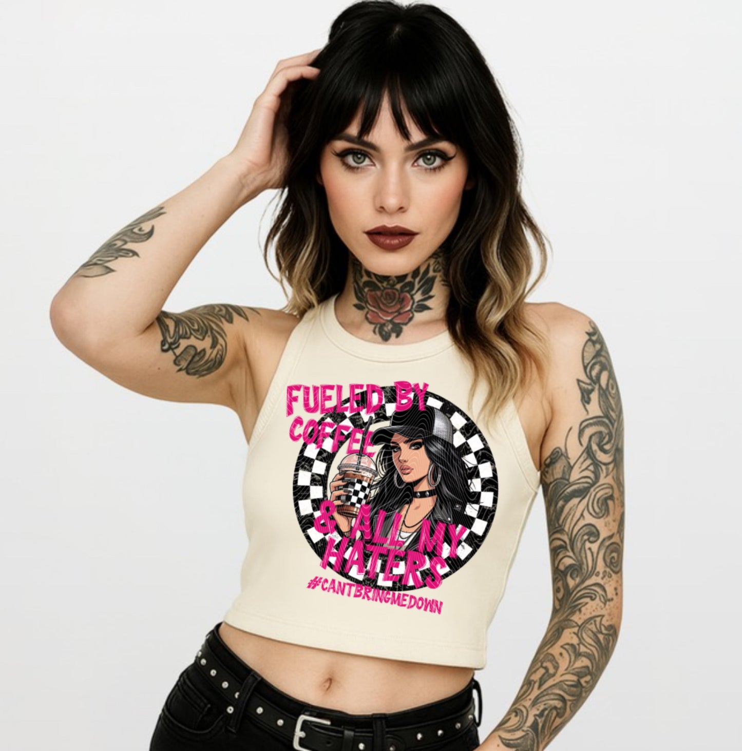 Fueled By Coffee And All My Haters DTF Print