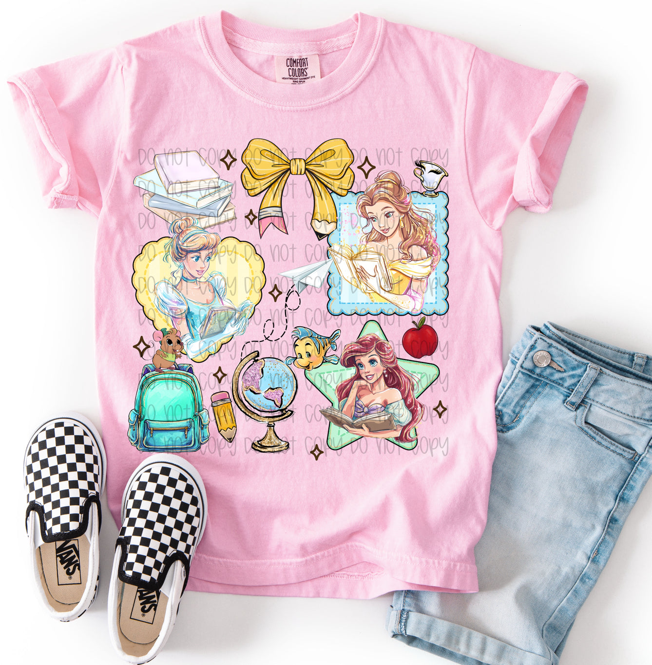 Princess School Stamps DTF Prints