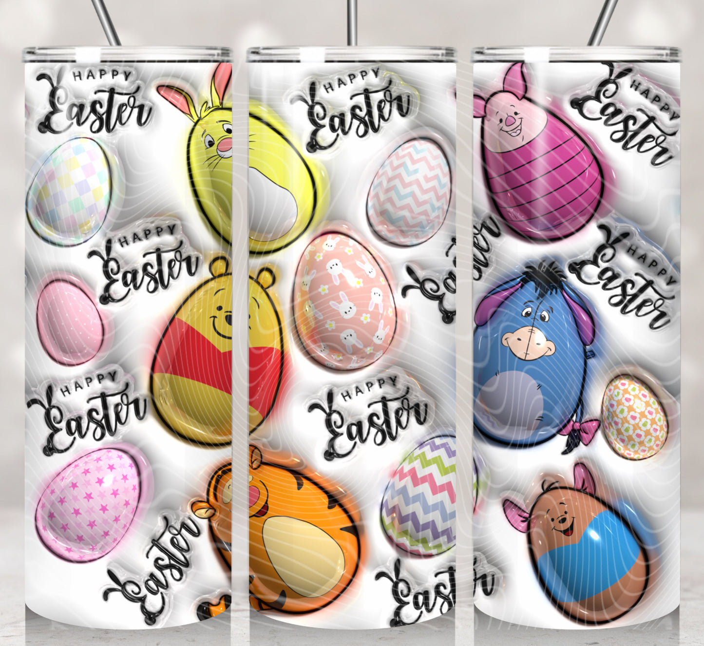 3D/Inflated Easter Eggs Pooh and Friends