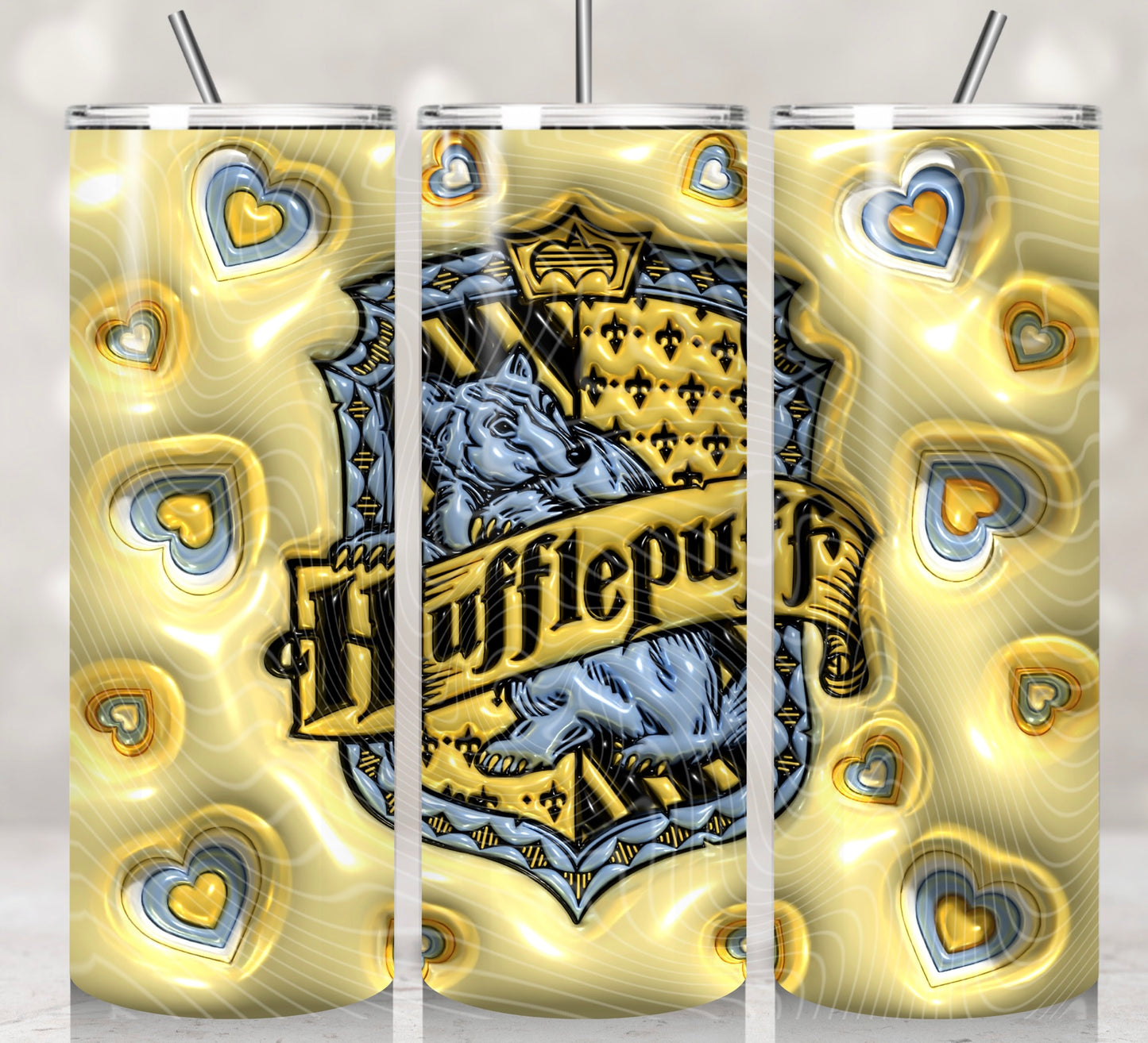 3D/Inflated Wizard School House and Hearts