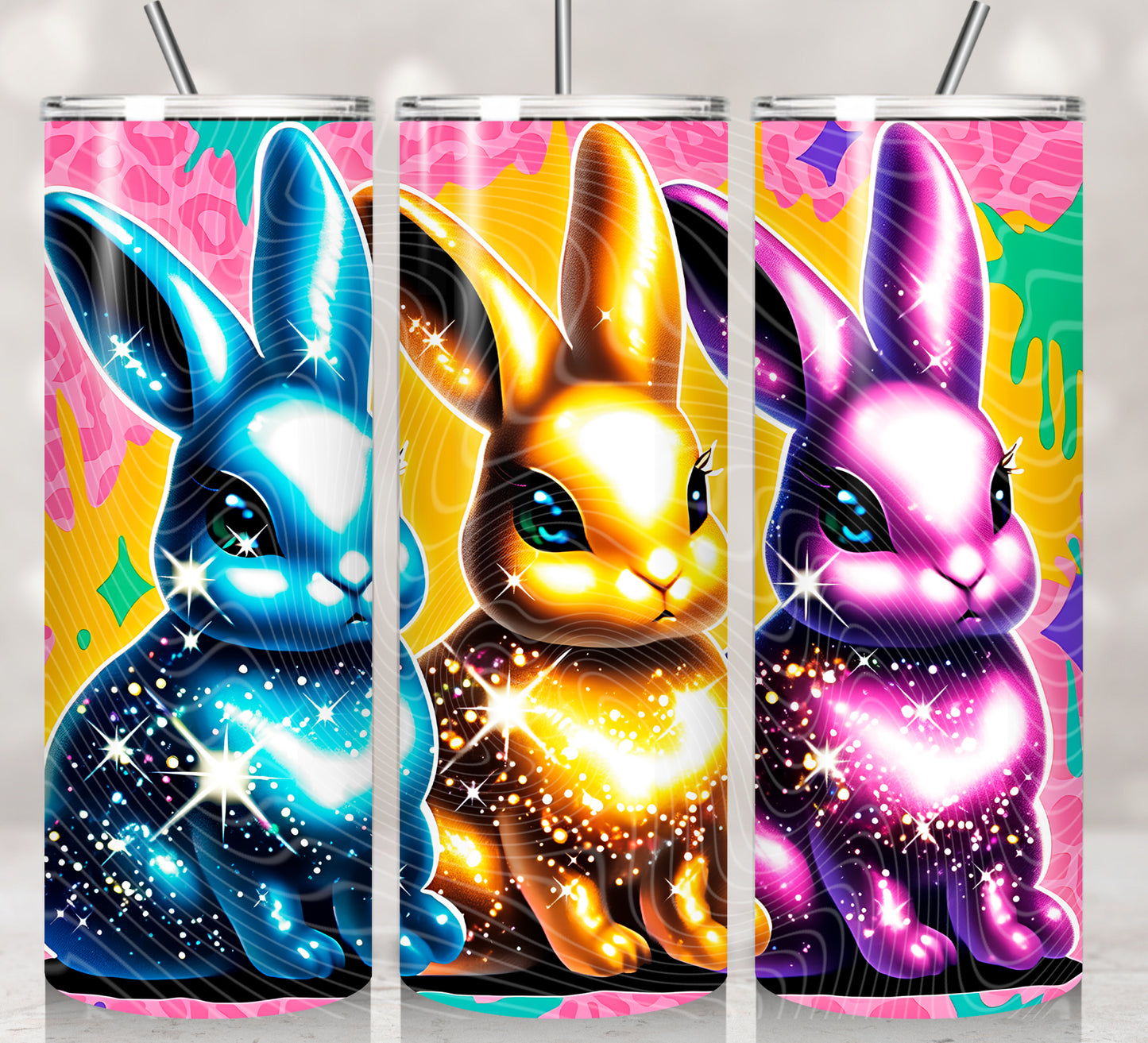 Bright Glitter Bunnies