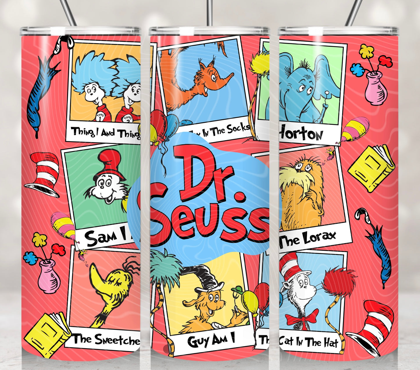 Storybook Suess Polaroid Tumbler Wrap
