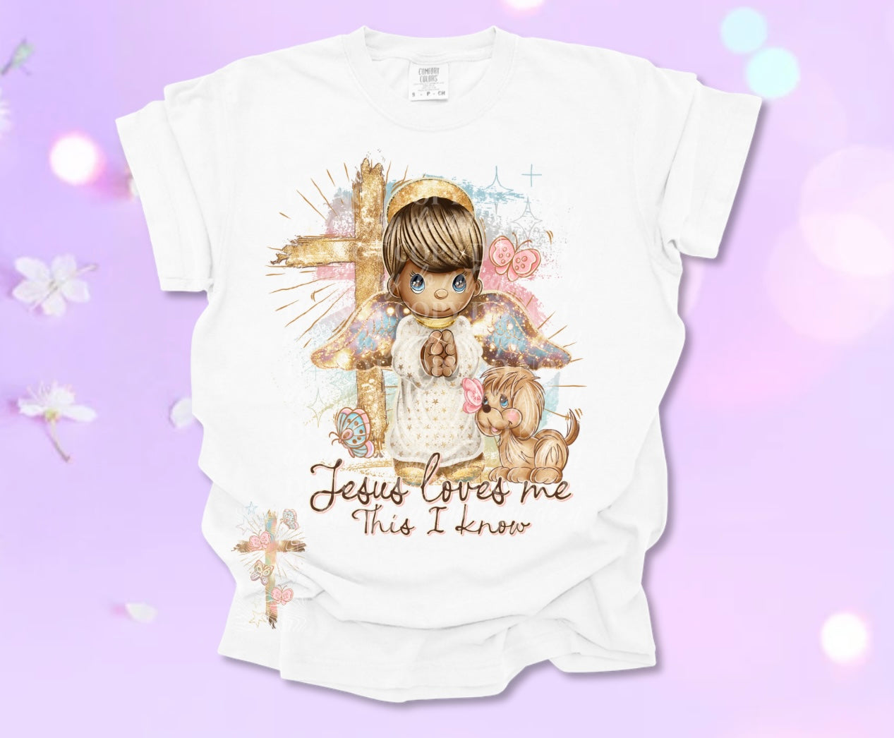 Jesus Loves Me, This I Know(Brown tone/Pink version) DTF Print