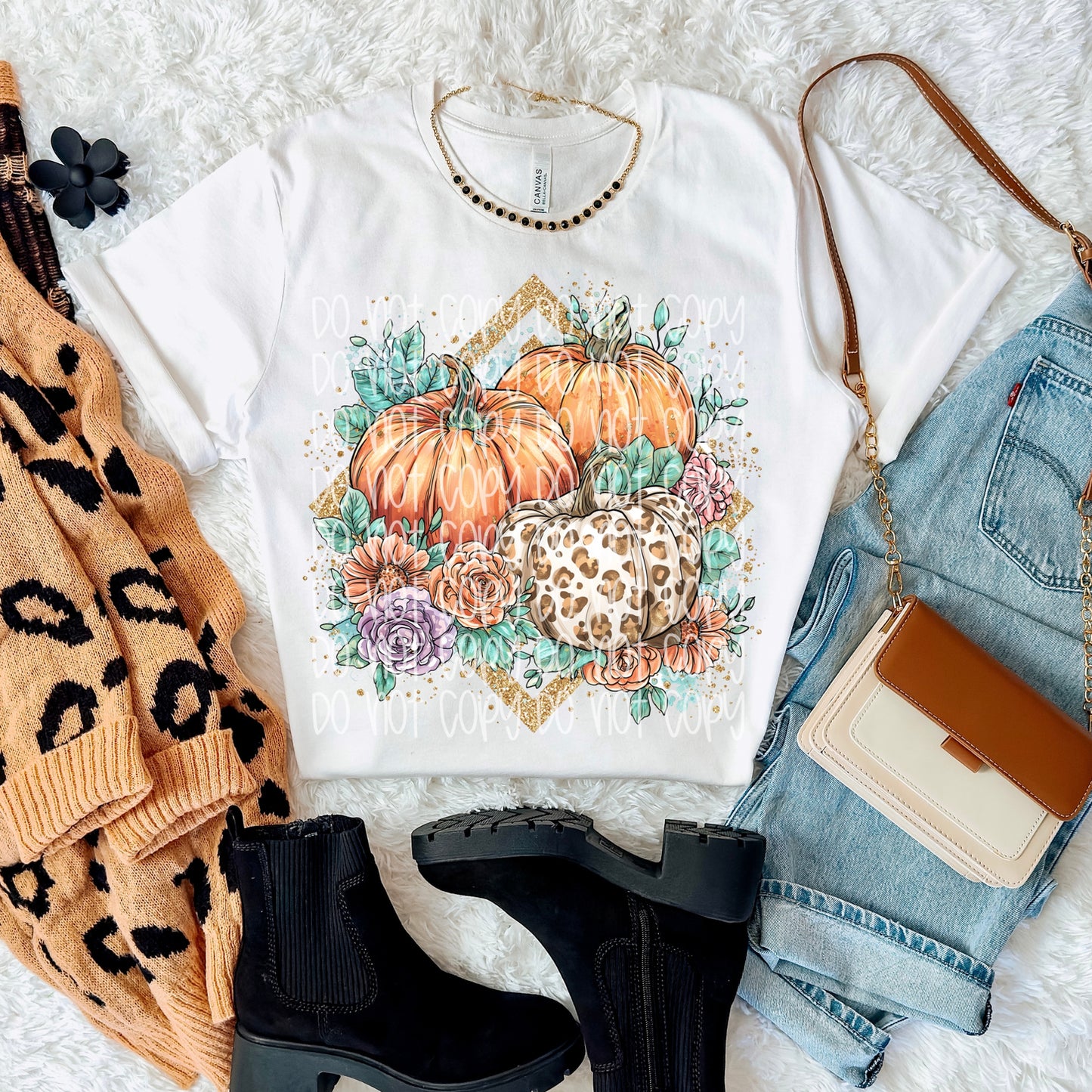 Fall Floral Pumpkins DTF Prints