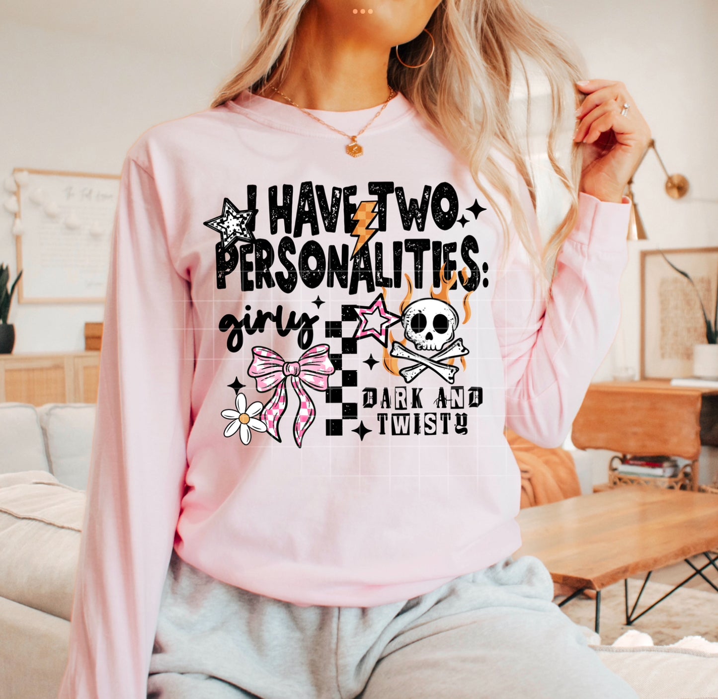 Girly Dark & Twisty Personalites DTF Prints