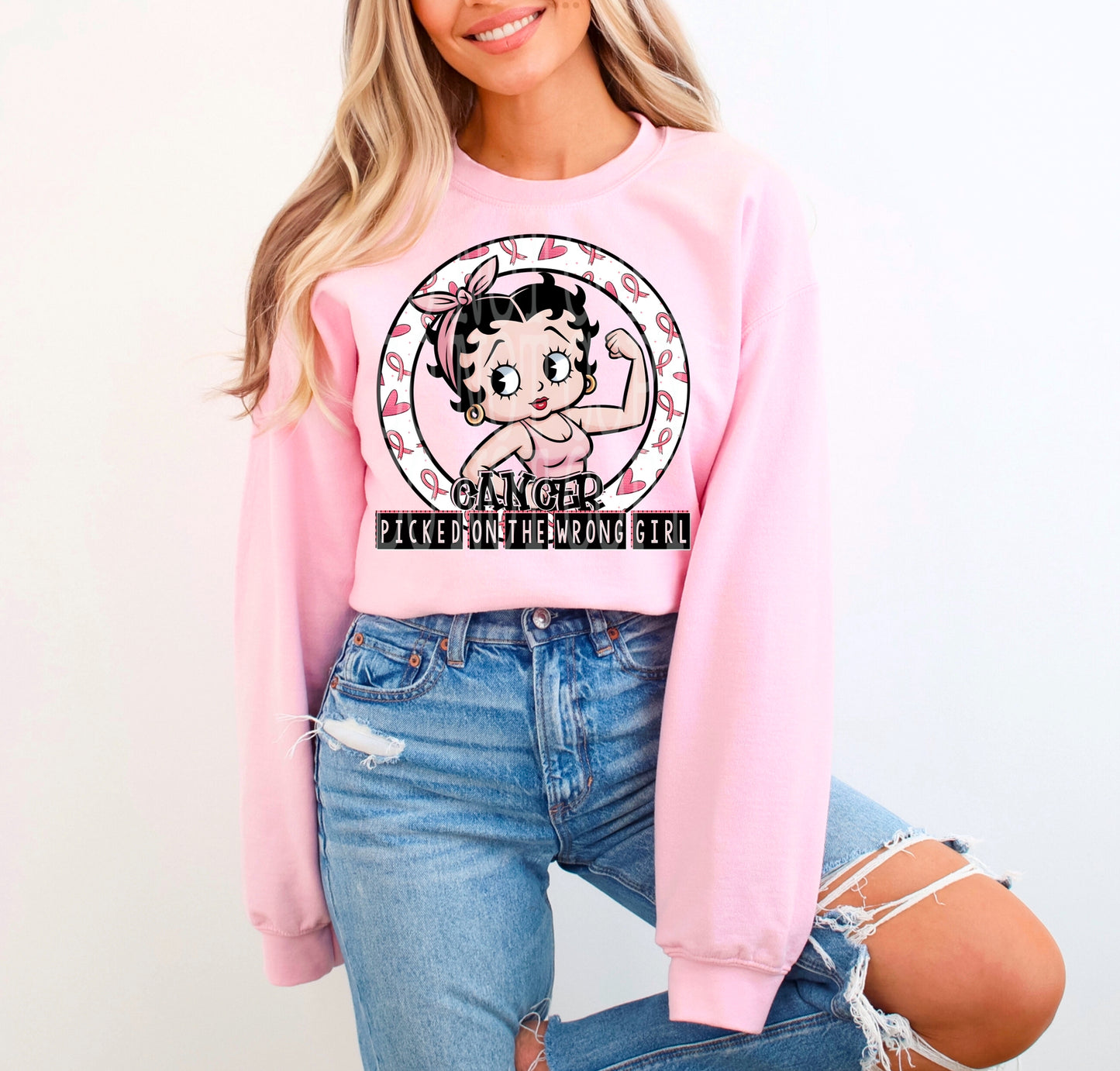 Cancer Picked On The Wrong Girl DTF Prints