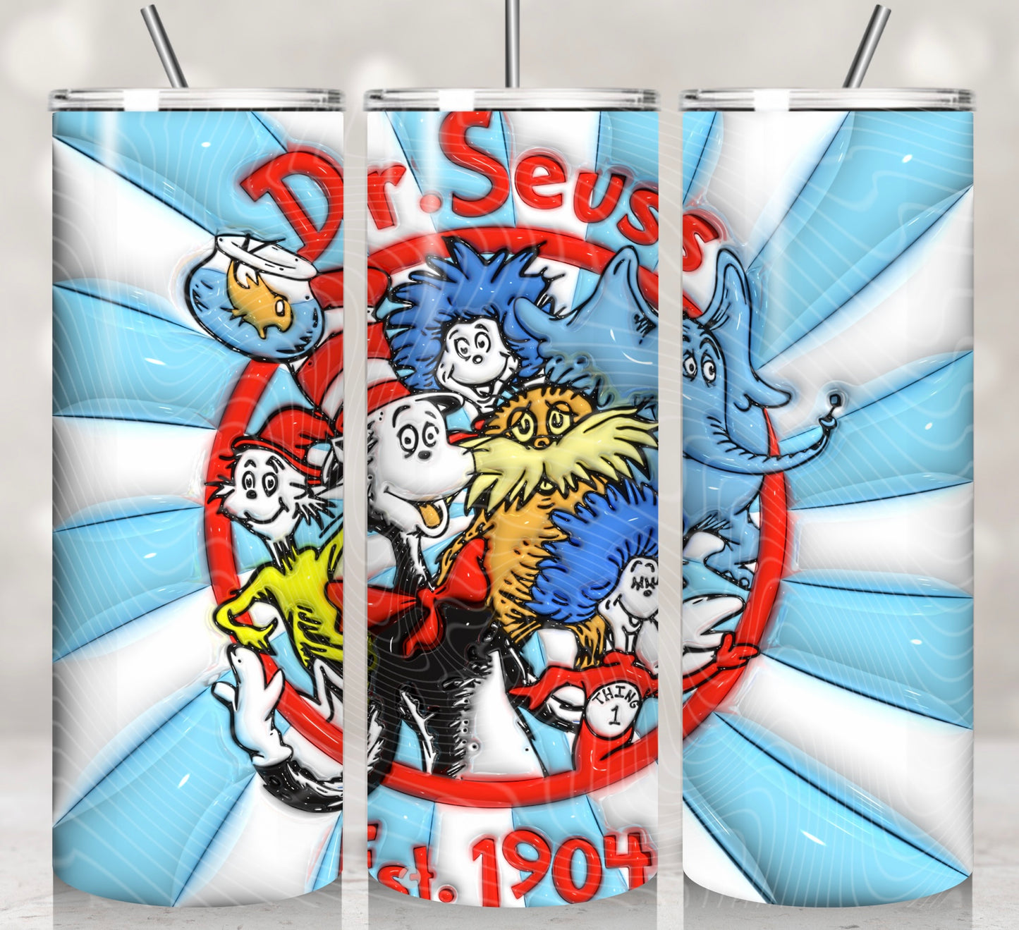 3D EST. 1904 Seuss Tumbler Wrap