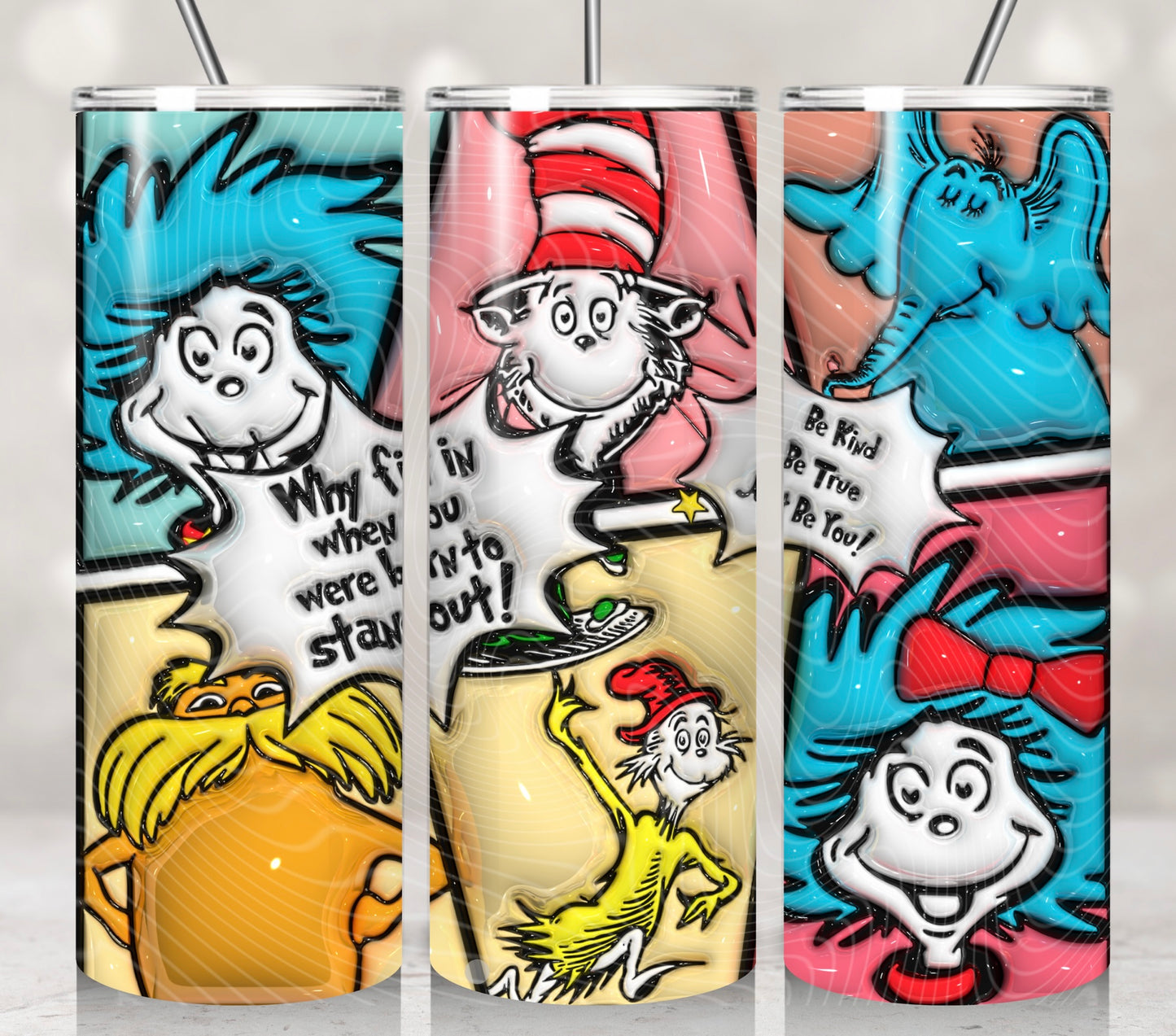 3D Be Kind Be True Tumbler Wrap