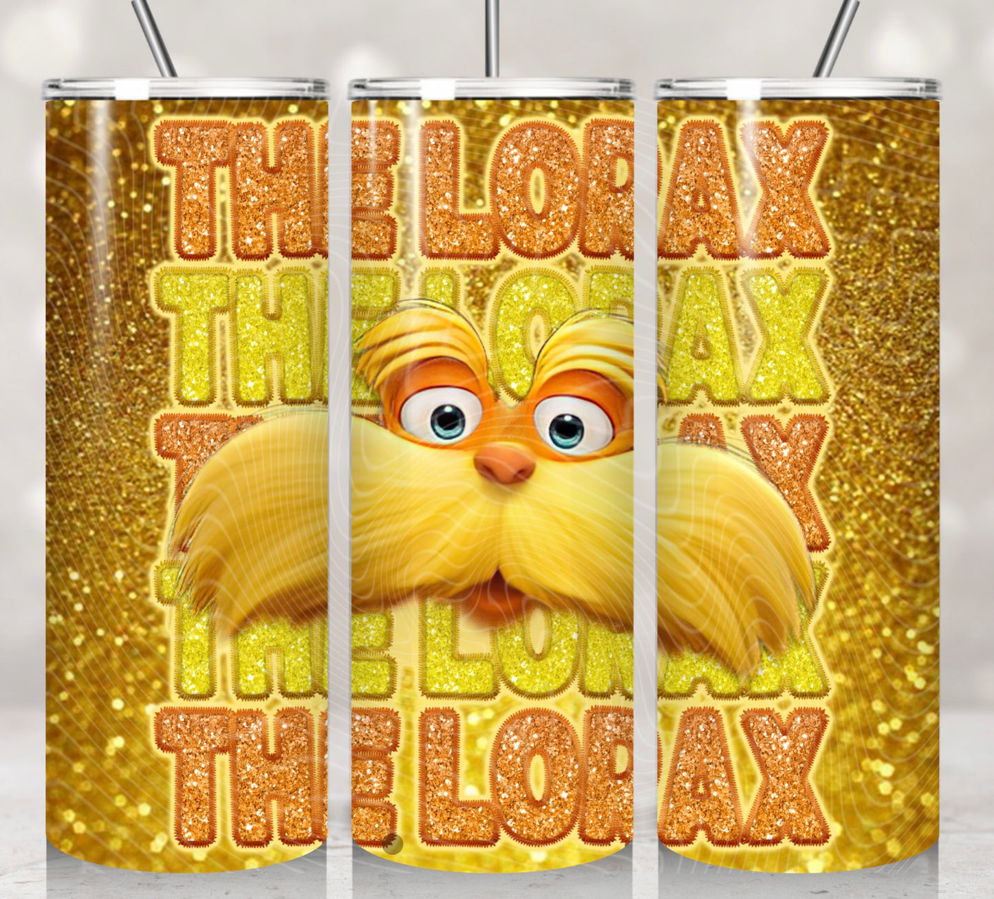 Glitter Lorax Tumbler Wrap