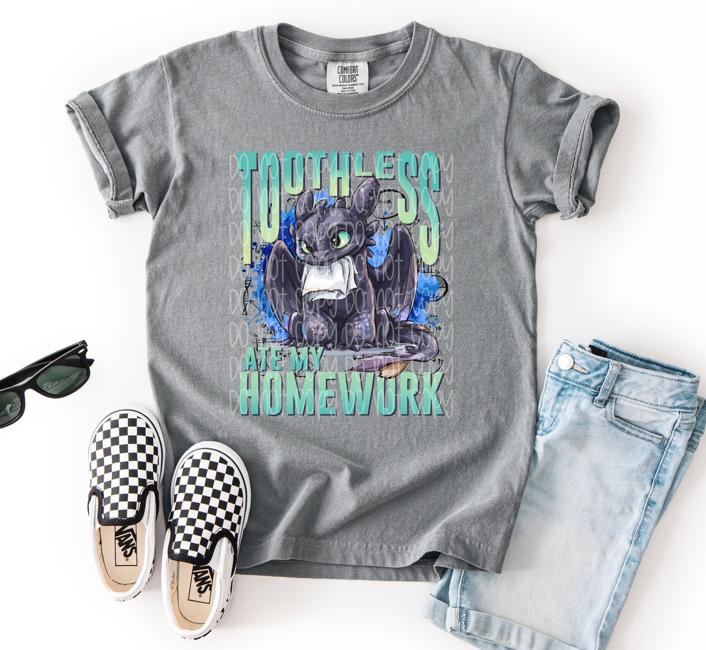 Toothless Ate My Homework DTF Prints