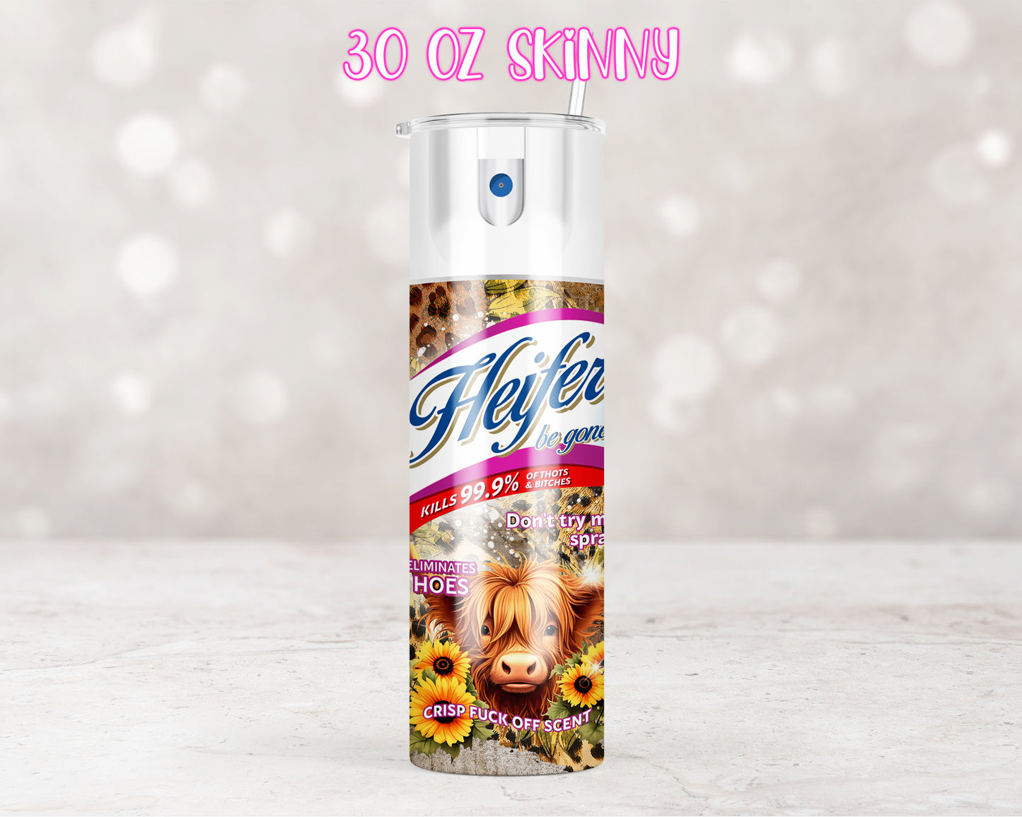 Be Gone Heifer Spray Brown and Pink Leopard