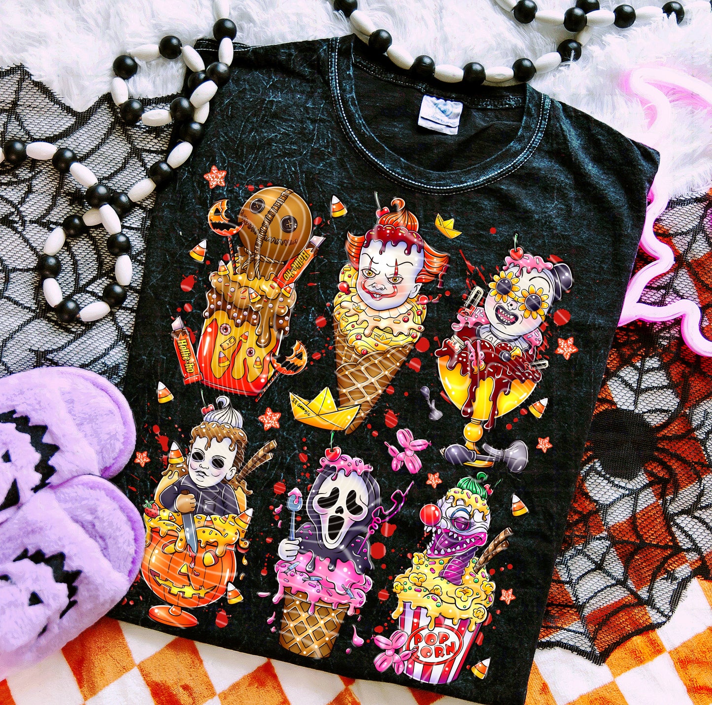 Ice Cream Horror Characters DTF Print
