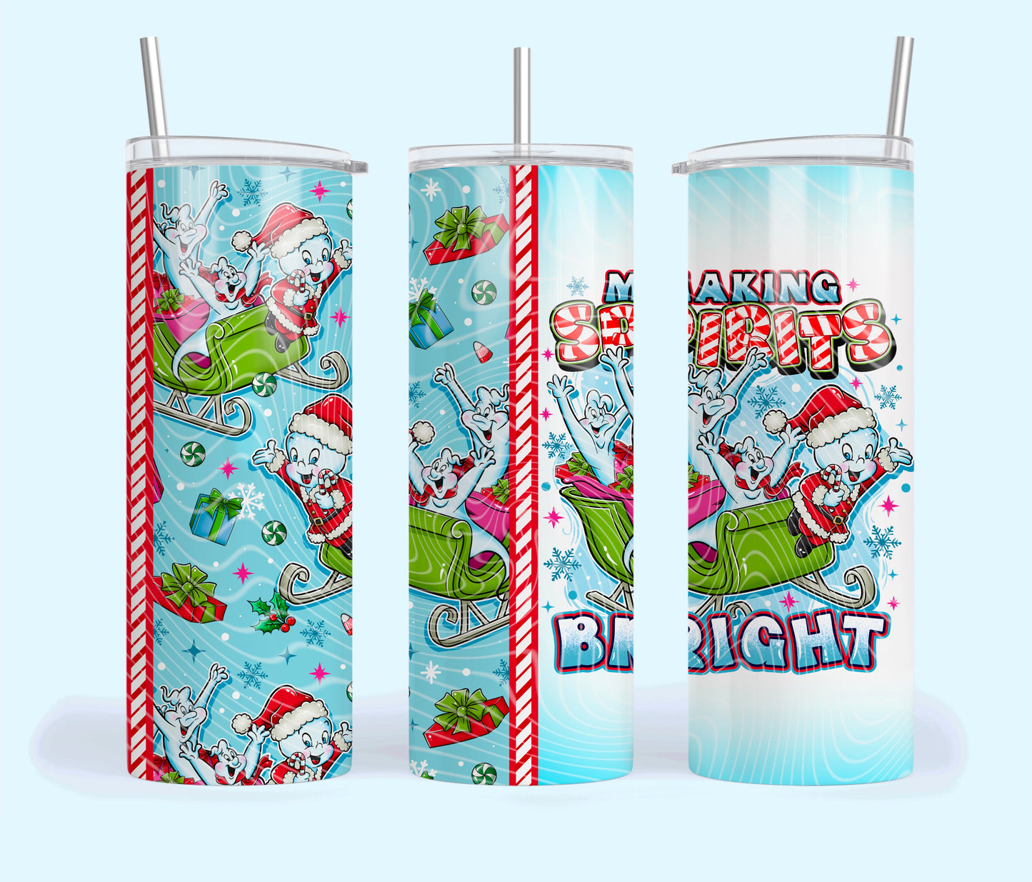 Making Spirits Bright / Blue Background
