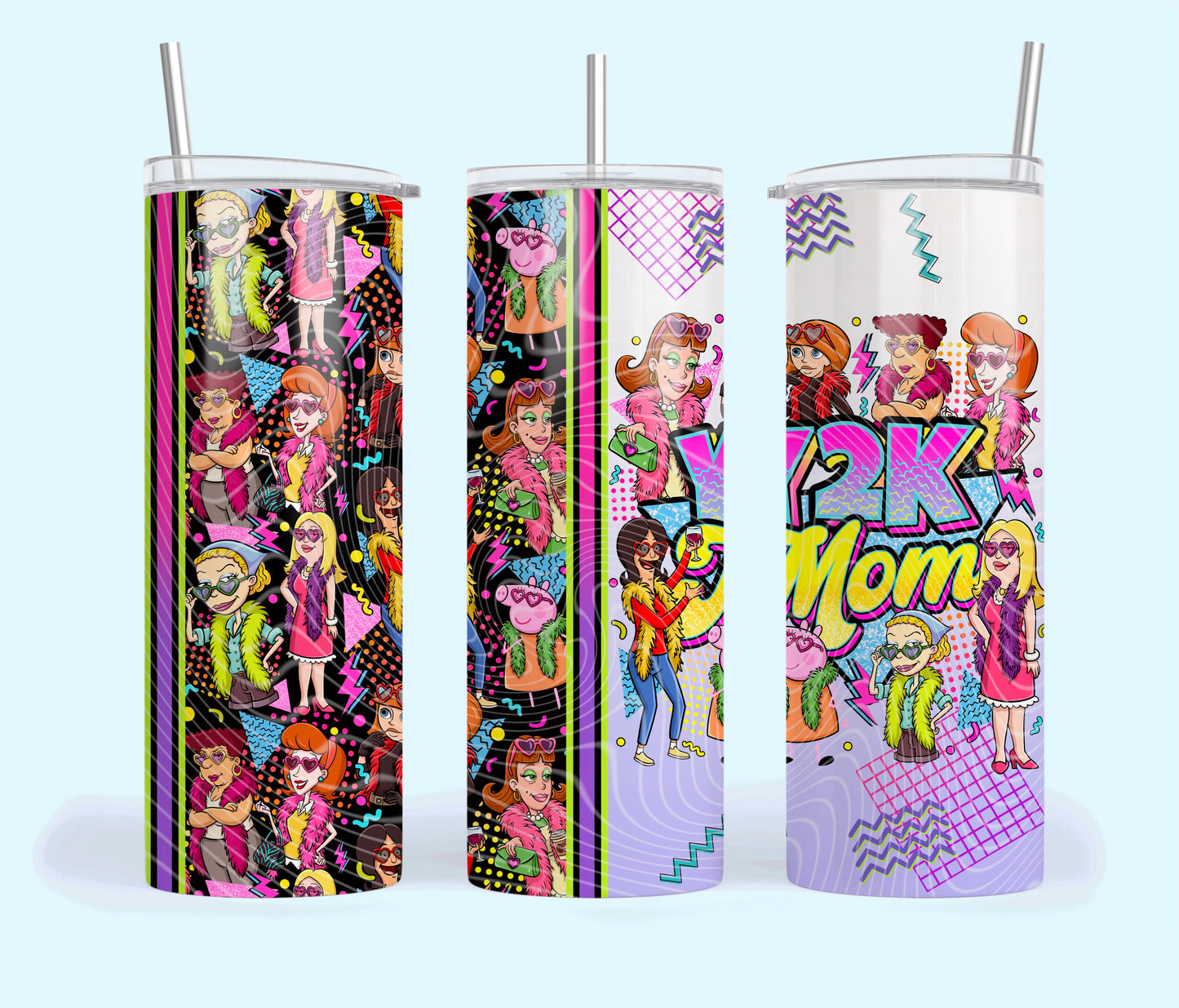 Y2K Mom Tumbler Wrap