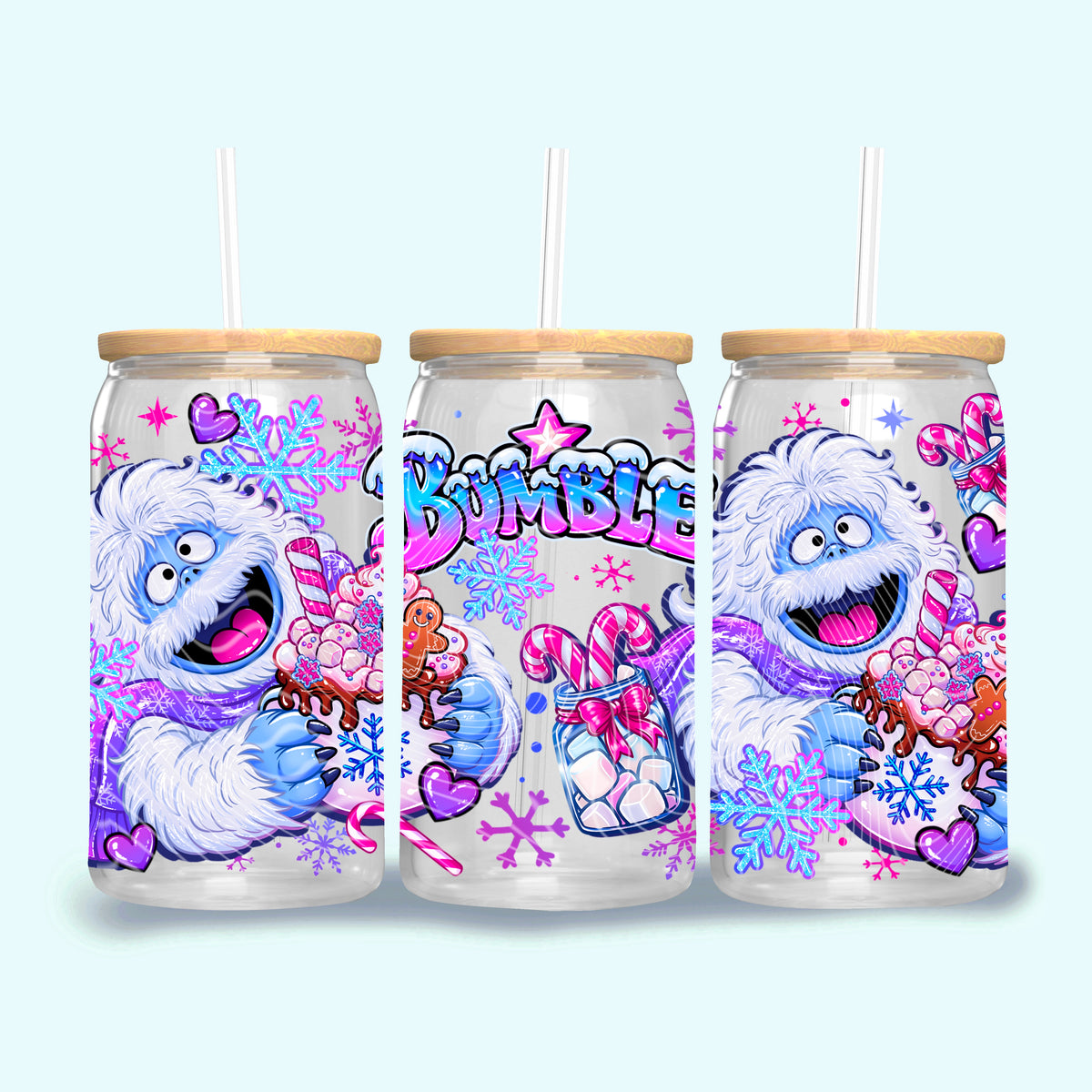 Bumble’s Hot Chocolate 16 oz Glass Wrap