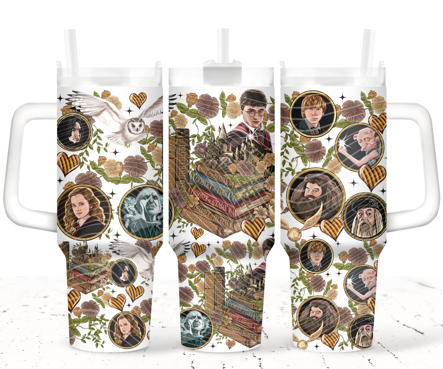 Wizard Books 40 oz Tumbler Prints