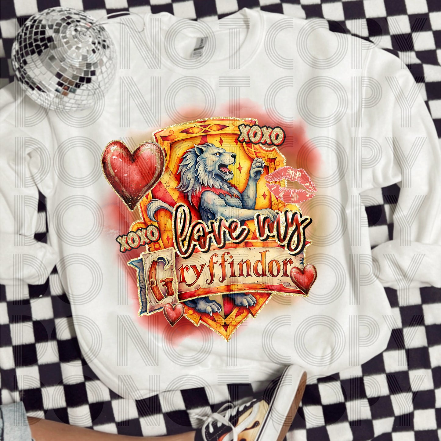 XOXO Love My Gryffindor DTF Print
